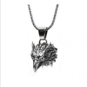 Silver and Topaz Eagle Pendant